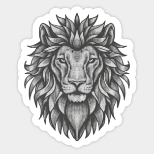 Lion head sketch monochrome Sticker